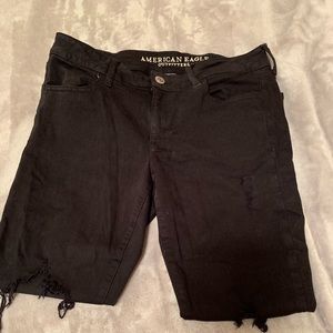 american eagle black ripped jeans
